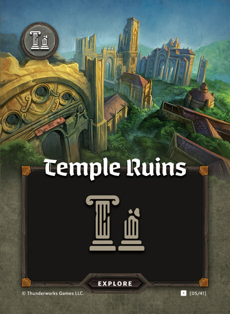 Cartographers game. Card Temple Ruins