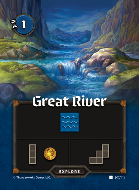 Cartographers game. Card Great River