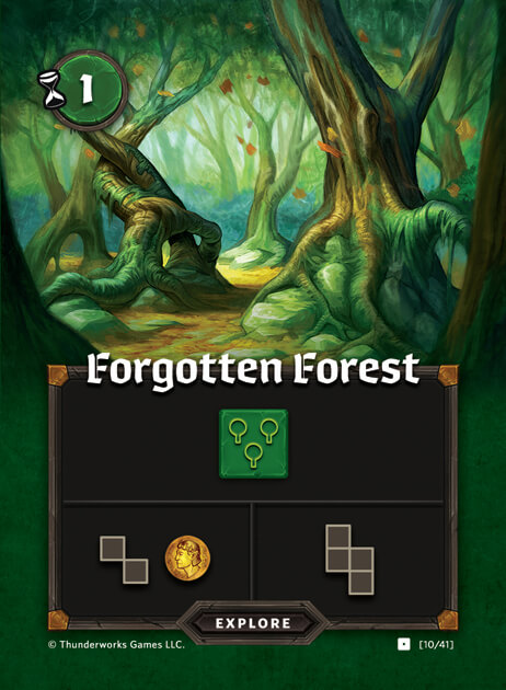 Cartographers game. Card Forgotten Forest