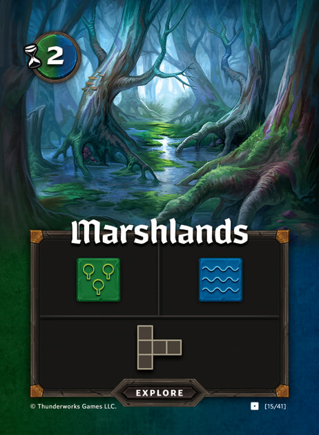 Cartographers game. Card Marshlands