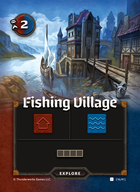 Cartographers game. Card Fishing Village