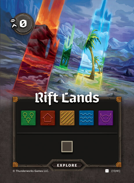 Cartographers game. Card Rift Lands